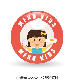 Menu Kids icon design, vector illustration, vector illustration