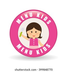 Menu Kids icon design, vector illustration, vector illustration
