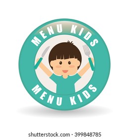 Menu Kids icon design, vector illustration, vector illustration