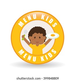 Menu Kids icon design, vector illustration, vector illustration