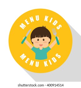 Menu Kids icon design, vector illustration, vector illustration