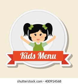 Menu Kids icon design, vector illustration, vector illustration