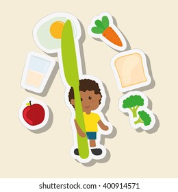 Menu Kids icon design, vector illustration, vector illustration