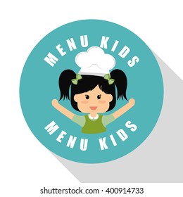 Menu Kids icon design, vector illustration, vector illustration