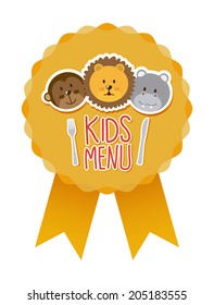 menu kids over white background vector  illustration