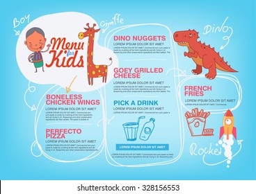 menu for kids template.