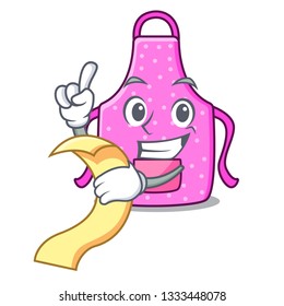 With menu kitchen aprons in the shape characters