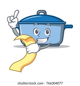 With menu kitchen character cartoon style