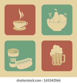 menu label over background vector illustration  