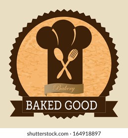 menu label over cream background vector illustration  