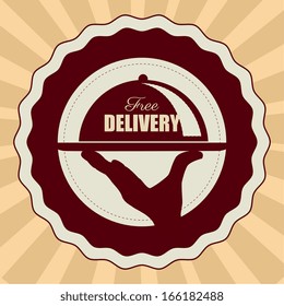 menu label over grunge  background vector illustration   