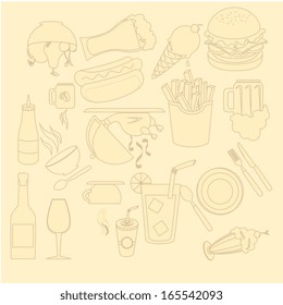 menu label over pink background vector illustration  