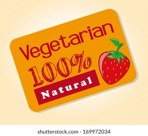 menu label over pink   background vector illustration   