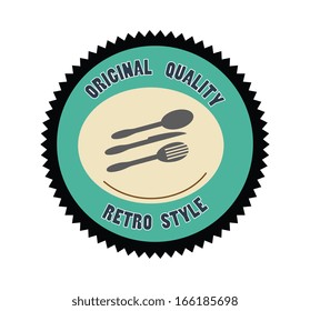 menu label over white  background vector illustration   