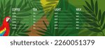menu label pearl milk tea amazon jungle background beautiful illustration vector
