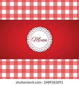 Menu lace and restaurant background concept 