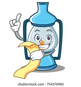 With menu lantern character cartoon style