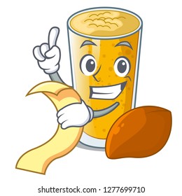 With menu lassi mango on the mascot table