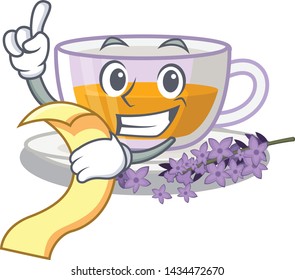 With menu lavender tea in the character fridge