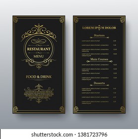 Menu Layout Ornamental Elements Stock Vector (Royalty Free) 1206138286