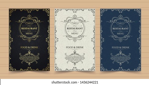 Menu Layout with Ornamental Elements.