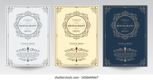 Menu Layout with Ornamental Elements.