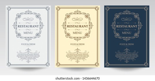 Menu Layout with Ornamental Elements.