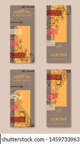 Menu Layout with Ornamental Elements.