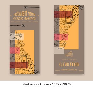 Menu Layout with Ornamental Elements.