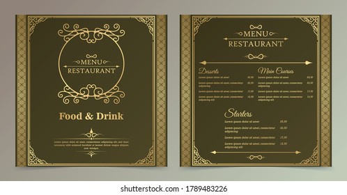 Menu Layout with ornamental Elements