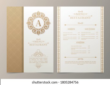 Menu Layout with ornamental Elements.