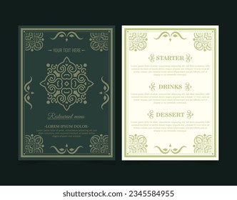 Menu Layout with Ornamental Elements