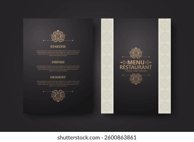Menu Layout with ornamental Elements