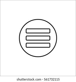 Menu line icon, mobile sign and hamburger pictogram, vector graphics, a linear pattern on a white background, eps 10.