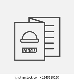 Menu line icon for restaurants