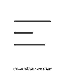 Icono de línea de menú en estilo moderno. Pictograma vectorial de trazo aislado sobre un fondo blanco. Iconos de contorno premium de menú.