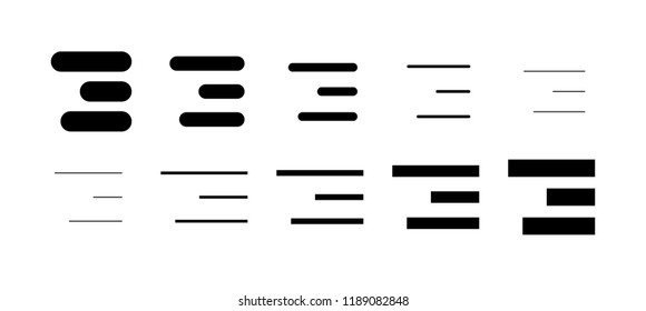 Menu line icons pack. Vector collection