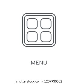 Menu linear icon. Menu concept stroke symbol design. Thin graphic elements vector illustration, outline pattern on a white background, eps 10.