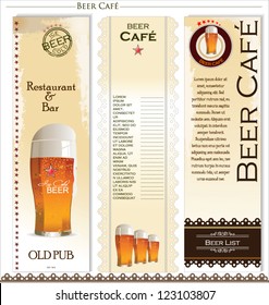 Menu list for beer