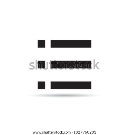 menu list, bullet list icon on white background