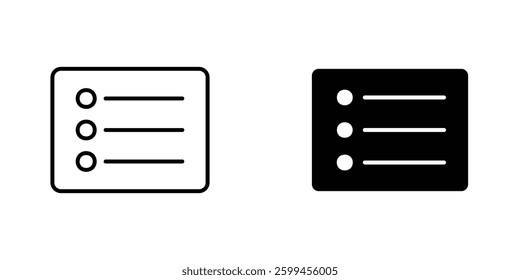 Menu list button flat simple vector icons illustration set.