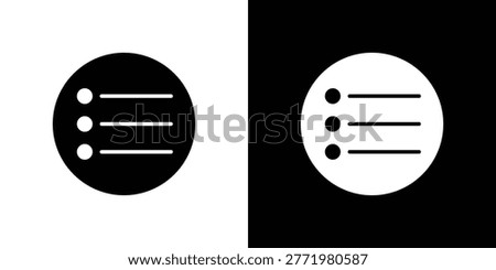Menu list button icon glyph vector Illustration