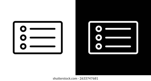 Menu list button icon vector for web, computer and mobile apps