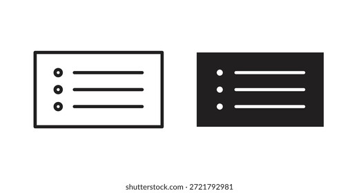 Icono de Botón de lista de menú para su diseño de Sitio web, logotipo, App, interfaz de usuario. EPS10