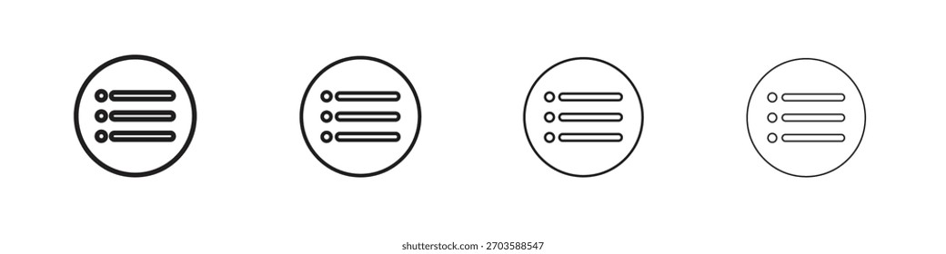 Lista de menús Elementos de Vector de iconos de Botón para Web de infografía