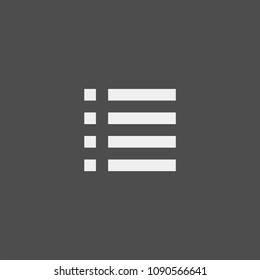 Menu list flat vector icon