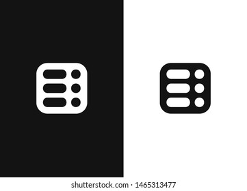 Menu, list icon, pictogram in square rounded shape. Stylized sign menu for your website design, logo, app, UI. Content view options. Simple flat vector illustration in a modern style.
