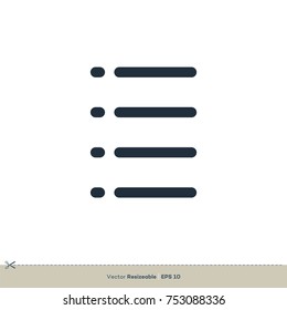 Menu List Icon Vector Logo Template Illustration Design. Vector EPS 10.
