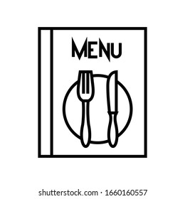 Symbol der Menüliste, Vorgabezeichen, Umriss der Vektorillustration, Linearsymbol.
