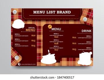 Menu list modern design with full of color, good for your design